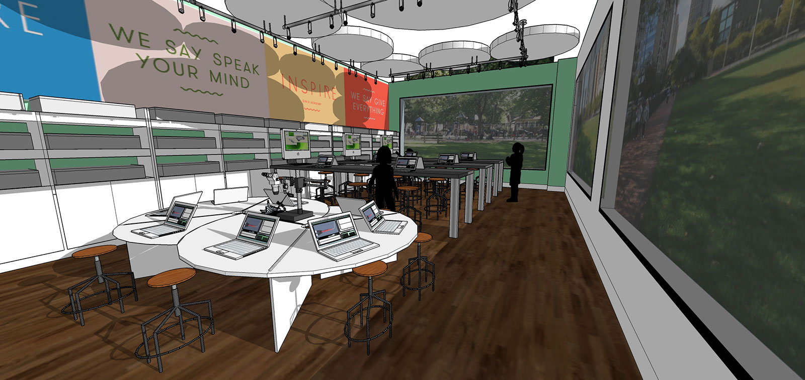 Rendering of Inspire Girls Academy Lab