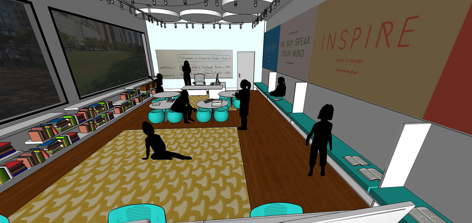 Rendering of Inspire Girls Academy Learnging Studio