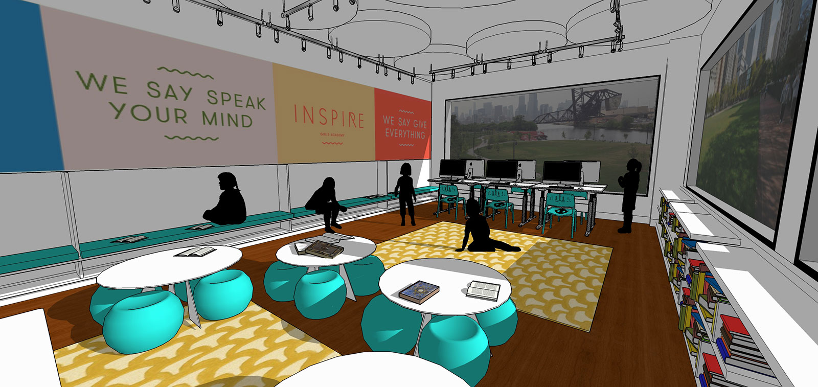 Rendering of Inspire Girls Academy Learning Studio